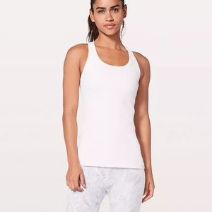 NWT lululemon Cool Racerback Tank Top Nulu White Size 2